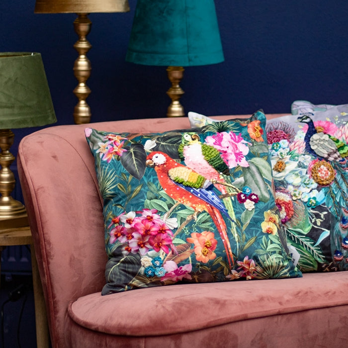 Sierkussen Fleury Papegaaien