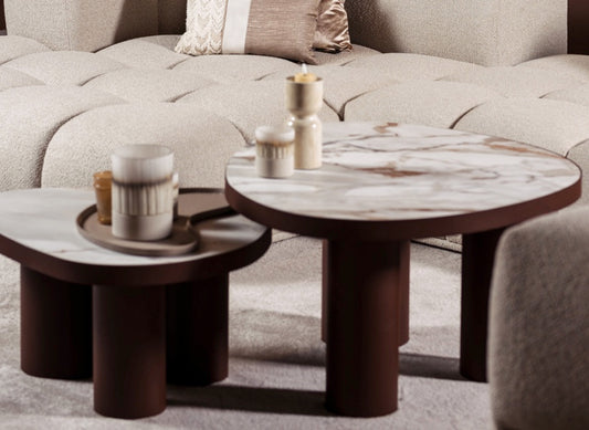 Marmer- keramieken salontafel Letto