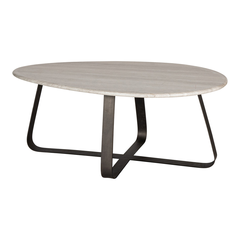 Salontafel Muka Marmer/Metaal grijs/wit