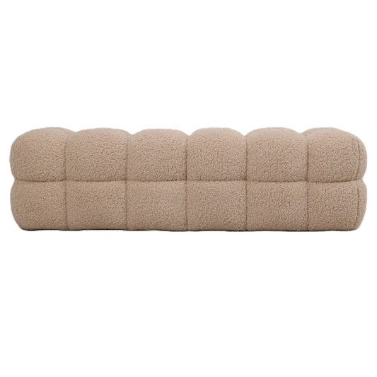 Beige teddy bankje