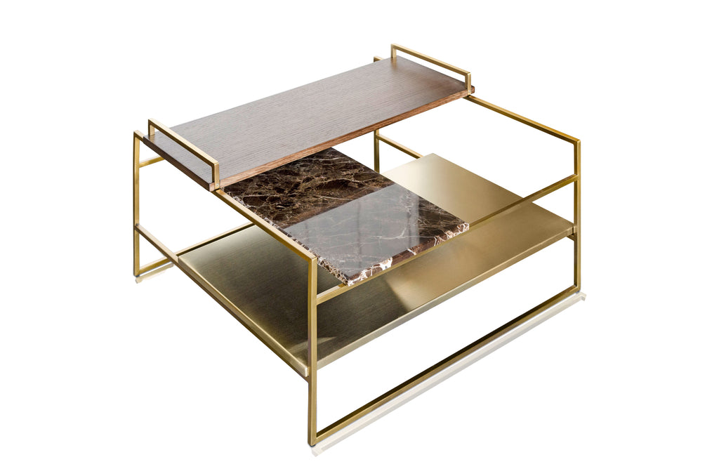 Salontafel Architect Goud is 60x60x36,5 cm