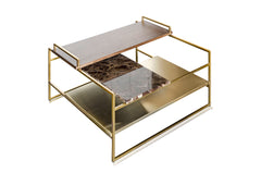 Salontafel Architect Goud is 60x60x36,5 cm