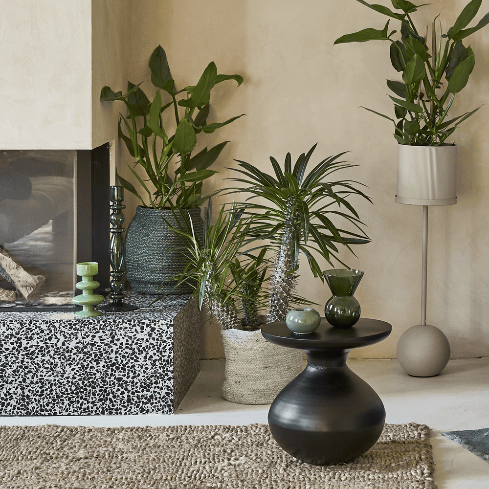 bijzettafel zwart rond