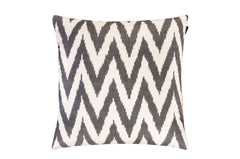 Ikat sierkussen oranje/zwart/wit