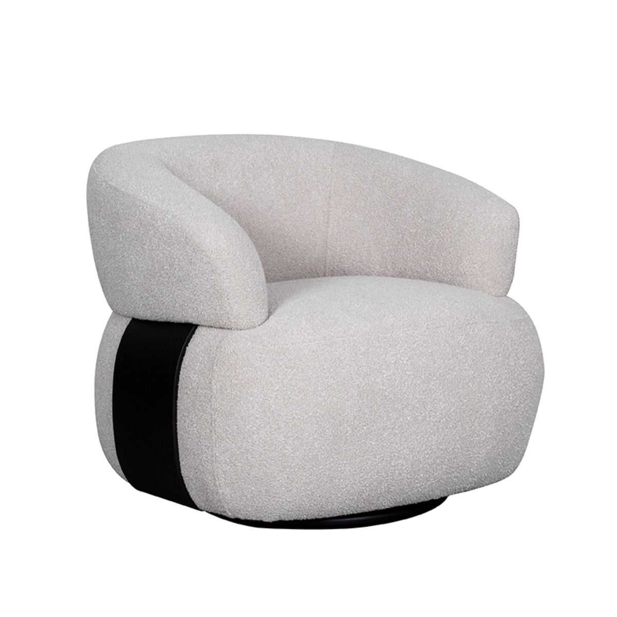 Draaistoel Valenza Naturel Bouclé