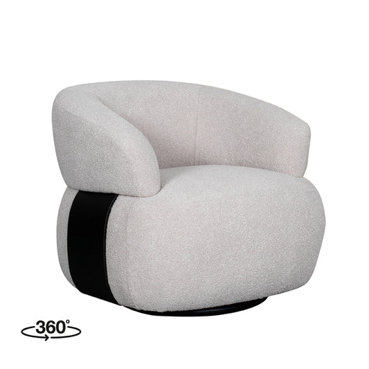 Draaistoel Valenza Naturel Bouclé