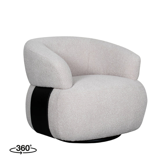 Draaistoel Valenza Naturel Bouclé