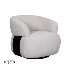 Draaistoel Valenza Naturel Bouclé