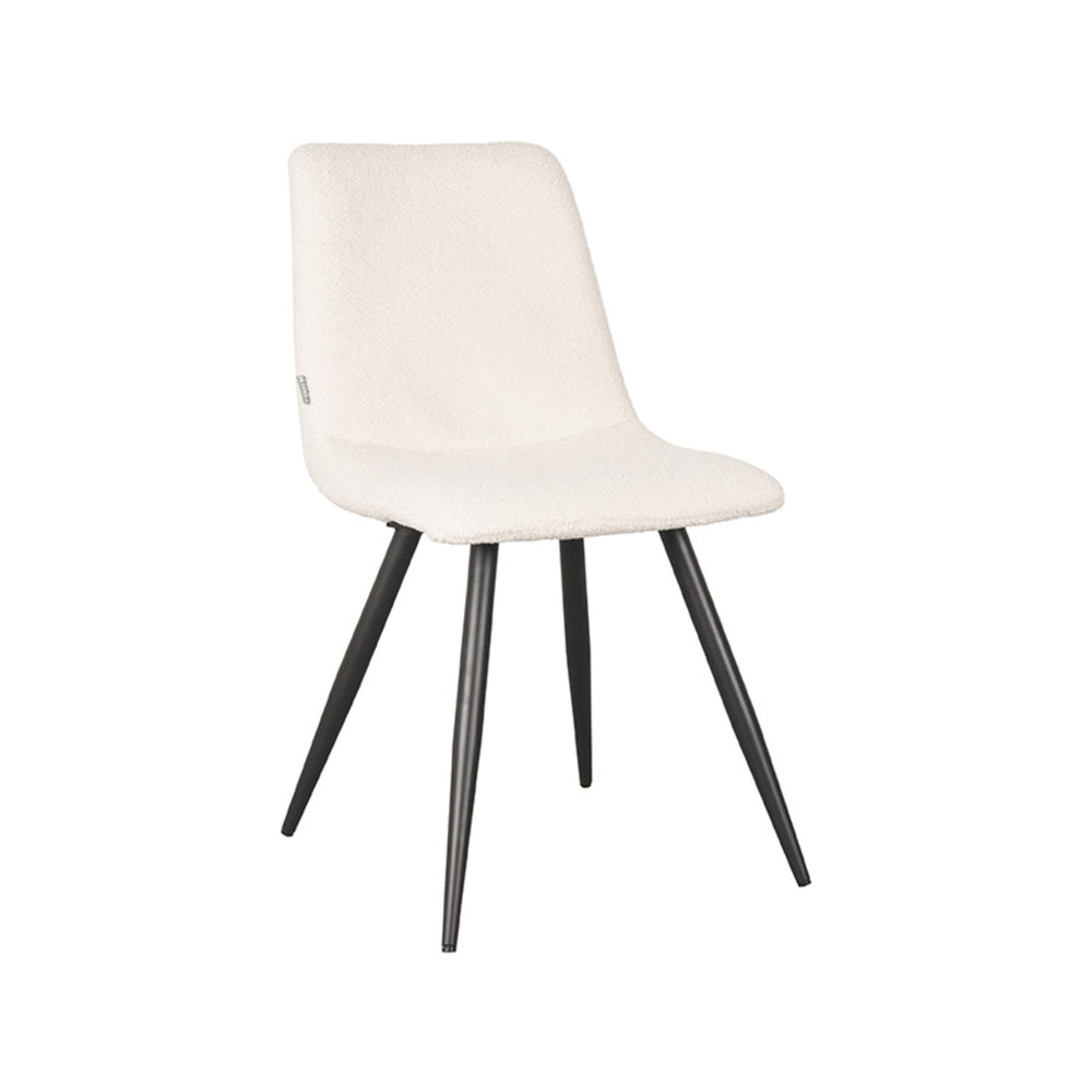 Eetkamerstoel Jep in Teddystof Ivoor