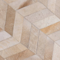 Rond Vloerkleed Joanne Beige Koeienhuid