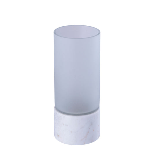 Windlicht Conree wit marmer/glas