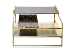 Salontafel Architect Goud is 60x60x36,5 cm