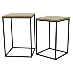 Beige Bijzettafelset Volos
