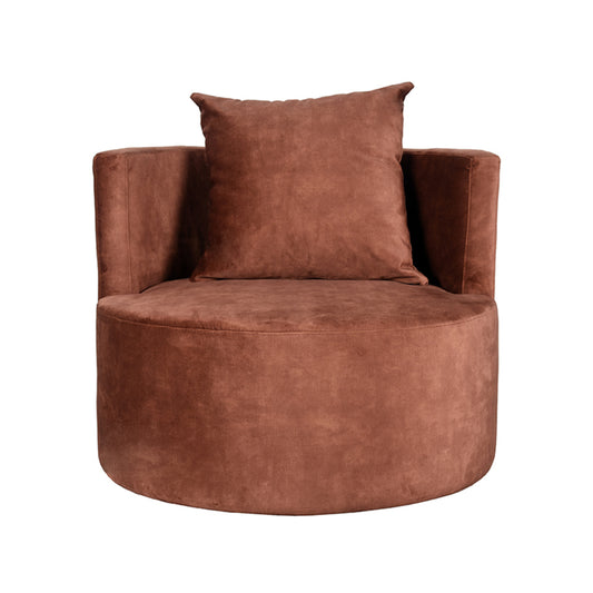 Fauteuil Evy 90x90x75 cm Roest/Fluweel