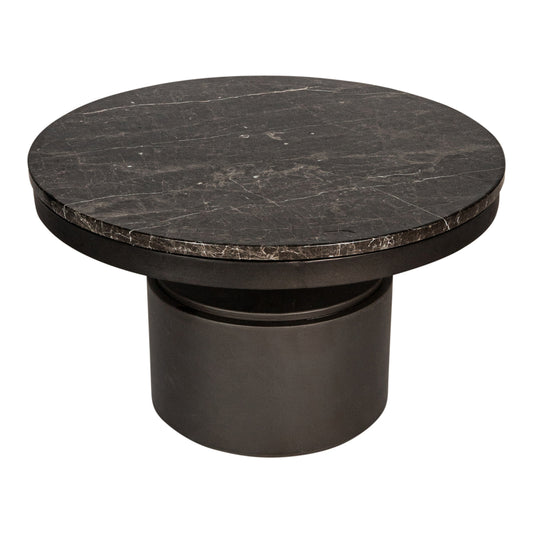 Bruin marmeren salontafel Bregt ⌀60cm