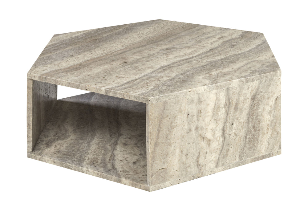 Hexx Salontafel Grijs Travertin