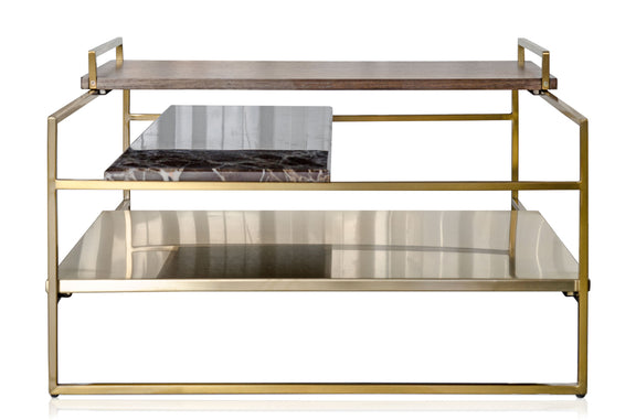 Salontafel Architect Goud is 60x60x36,5 cm