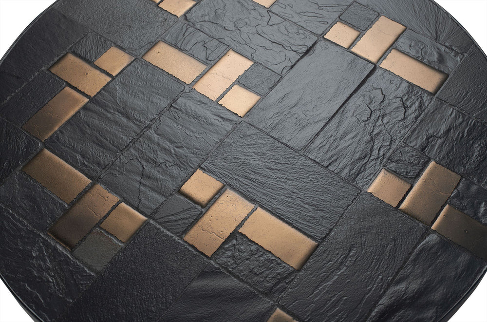 Leisteen bijzettafel Labo Zwart