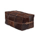 Kalfsleren Poef Bruin 45x82x38 cm