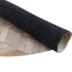 Rond Vloerkleed Joanne Beige Koeienhuid