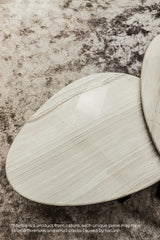 Salontafel Muka Marmer/Metaal grijs/wit