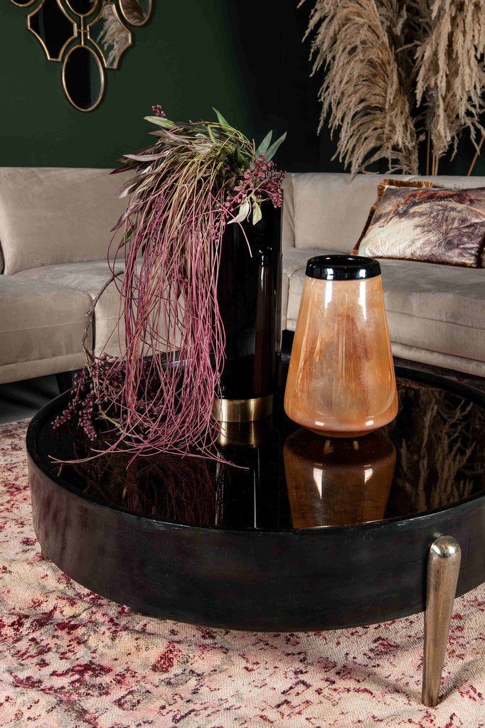 salontafel met spiegel blad