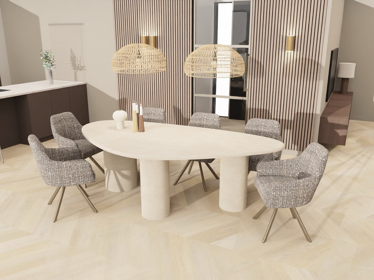 Betonlook eettafel triangel