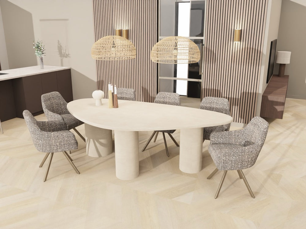 Betonlook eettafel triangel