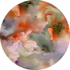 Vloerkleed Aqua Flora rond Tigerlilly