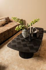 Zwart houten salontafel Fieron