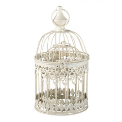 Set van 2 vogelkooitjes beige