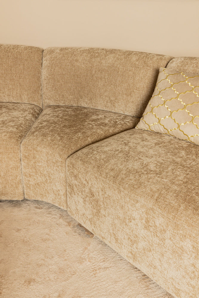 Hoekelement Lujo Modulaire bank Crème