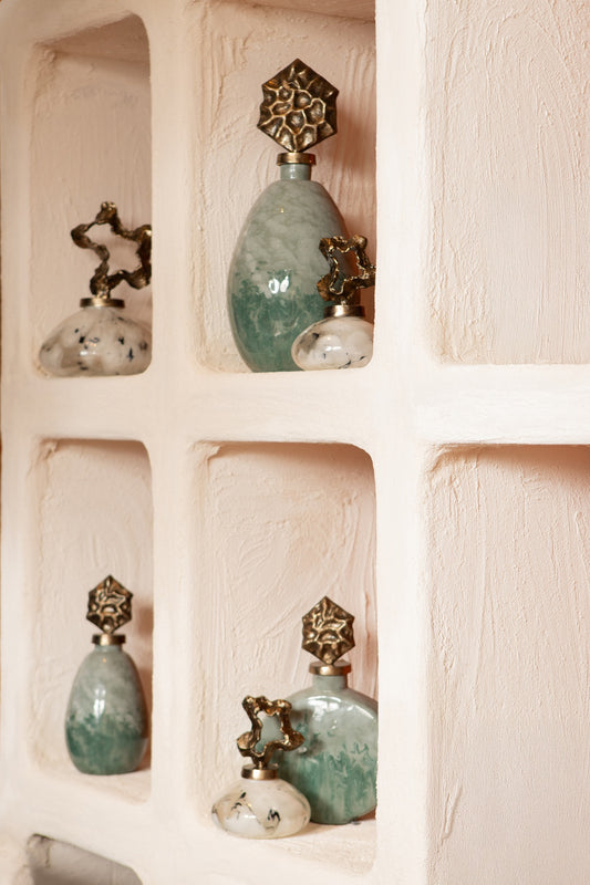 Decoratieve flessen Cherisee Green (set van 2 stuks)