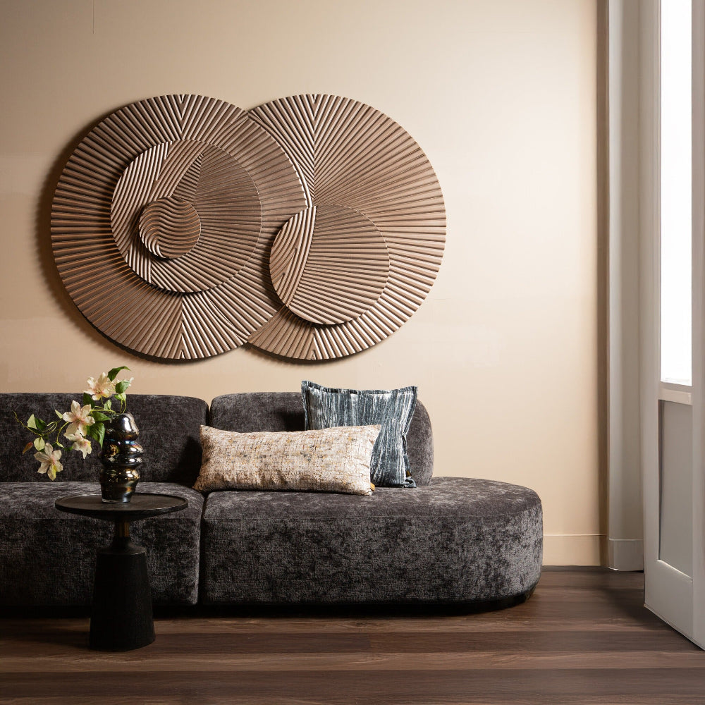 Wanddecoratie Thikra bruin 120x180 cm