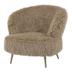 fauteuil met langharige bekleding