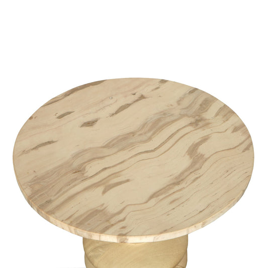 Bijzettafel Callain mangohout/marmer