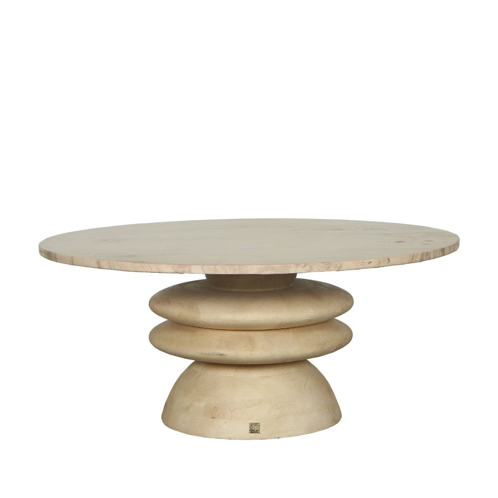 Salontafel Callain mangohout/marmer