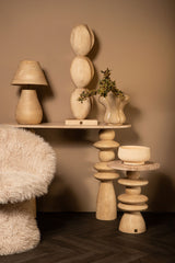 Side Table Callain mangohout/marmer