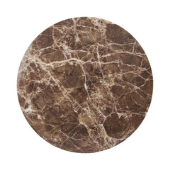 Marmer dienblad rond bruin