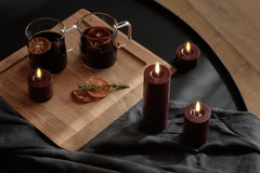 Uyuni Mini Melted LED kaars Wine Red