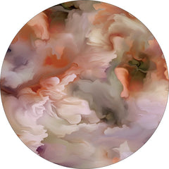 Vloerkleed Aqua Flora rond Lilac