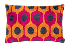 Ikat sierkussen oranje/zwart/paars