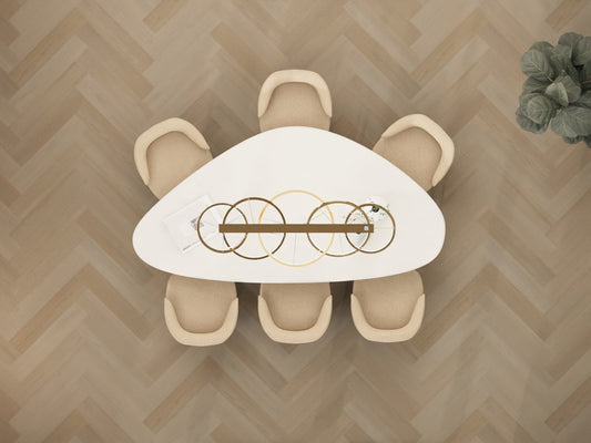 Betonlook eettafel triangel