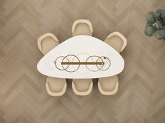 Betonlook eettafel triangel