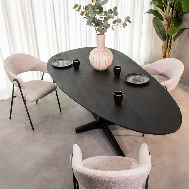 Ovalen eettafel Rosie 110x260x76 cm