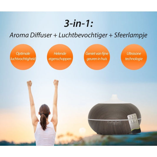 Sun Shine Pro Dark Wood Aroma Diffuser