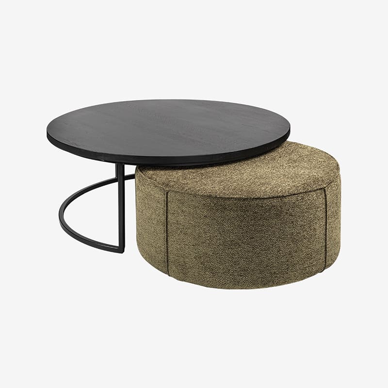 Salontafel Angus en poef Mops