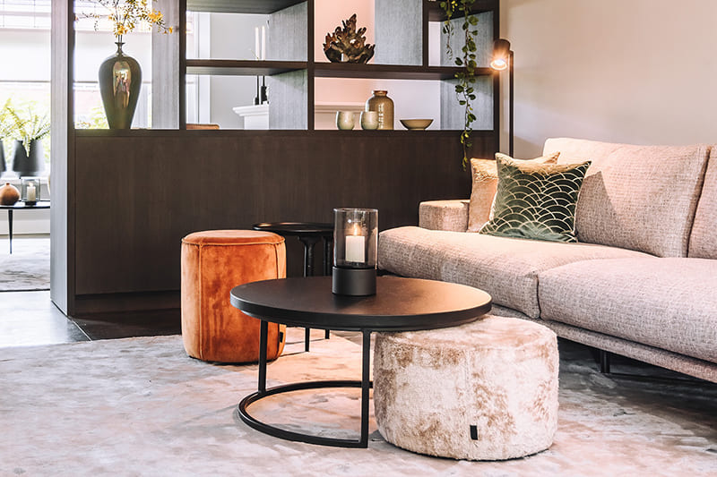Salontafel met poef
