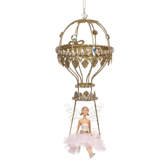 Fairy on metal hot air balloon