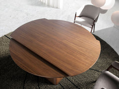 ronde houten eettafel